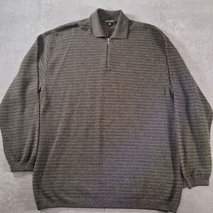 Murano‎ Vintage Wool Blend Sweater Italy 1/4 Zip Brown Grandpa Core Size 2XLT